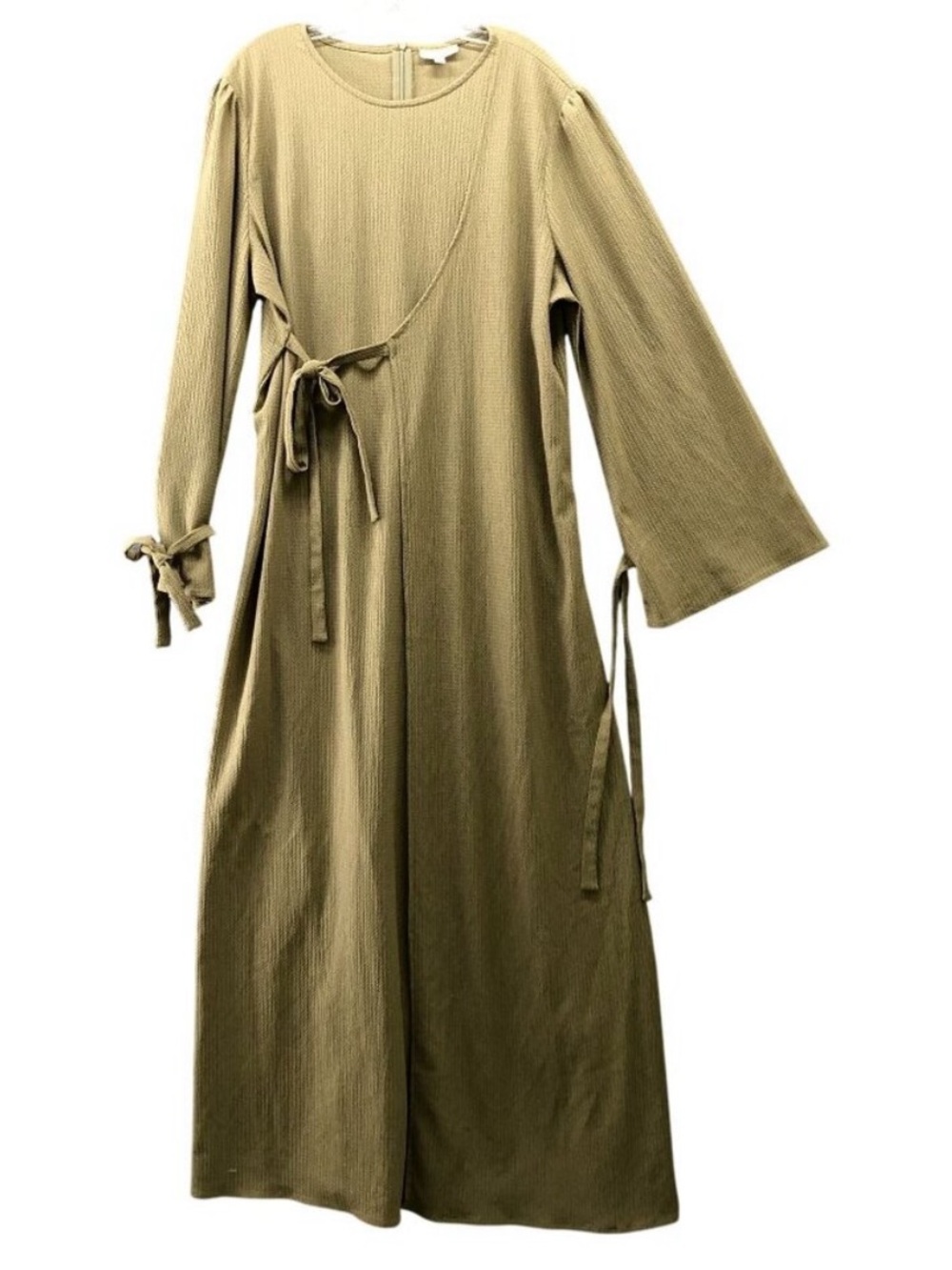 Women’s Long Sleeve Wrap Dress - Olive Green